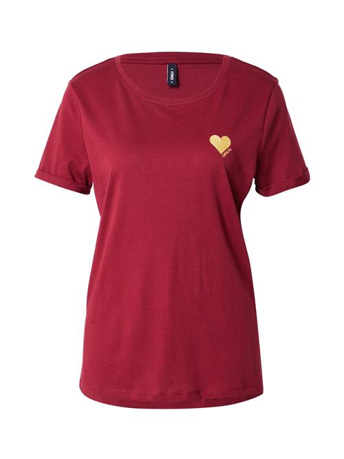 ONLY Shirts 'ONLKITA'  guld / rubinrød