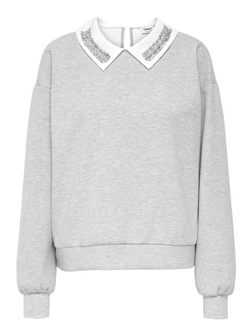 ONLY Sweatshirt 'ONLWillow'  grå-meleret / hvid