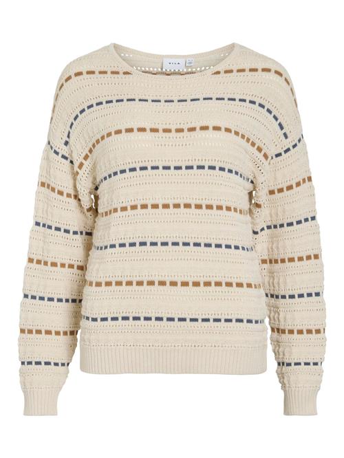 VILA Pullover 'VIMarian'  mørkeblå / taupe / mørkeorange