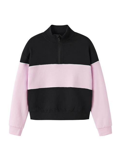 NAME IT Sweatshirt 'NKFLEIKA'  lyserød / sort