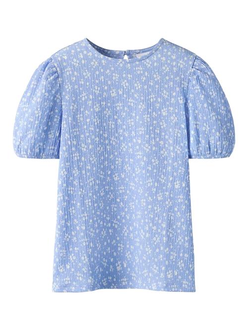 NAME IT Bluse  lyseblå / hvid
