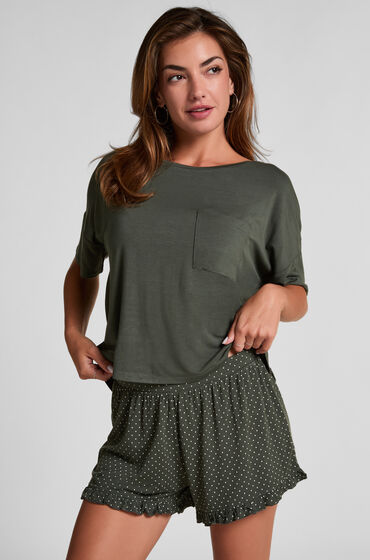 Hunkemöller Jersey pyjamassæt Grøn