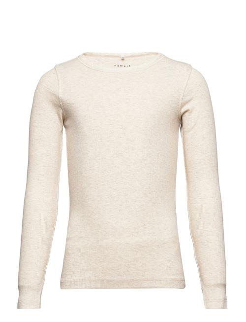 Se Nkfkab Ls Slim Top Name It Beige ved Booztlet