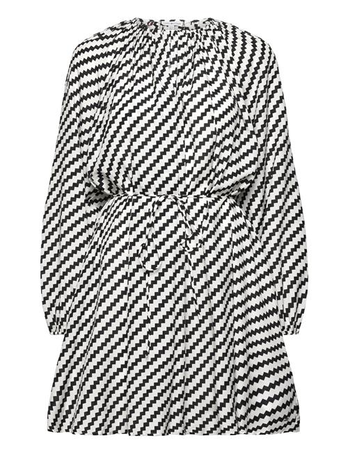 Se Zigzag Gathered Short Dress Tommy Hilfiger Black ved Booztlet