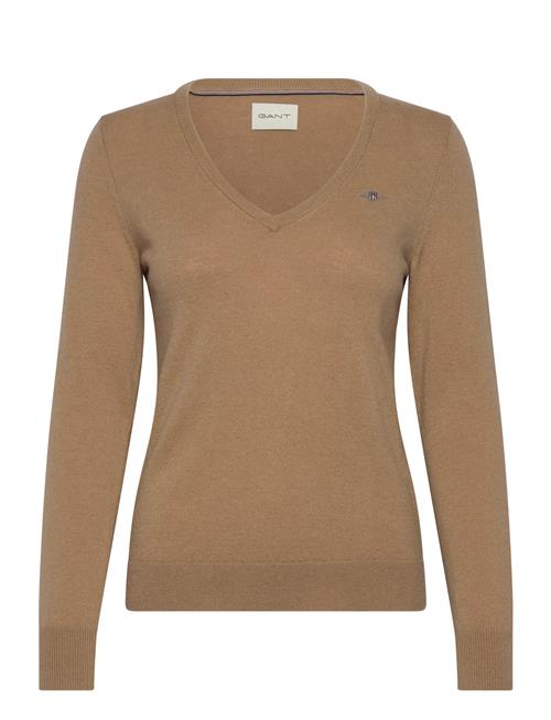 Lambswool Blend V-Neck GANT Beige