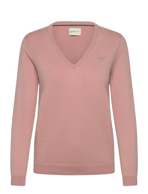 Cotton V-Neck GANT Pink