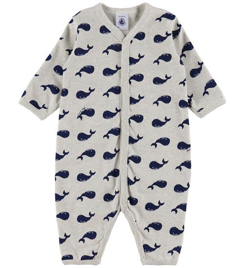 Petit Bateau Natdragt - Beige Melange m. Hval