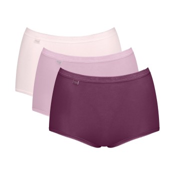 Sloggi Trusser 3P Basic Plus Maxi Colored Lyserosa bomuld 46 Dame