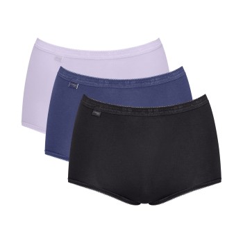 Sloggi Trusser 3P Basic Plus Maxi Colored Sort/Blå bomuld 50 Dame