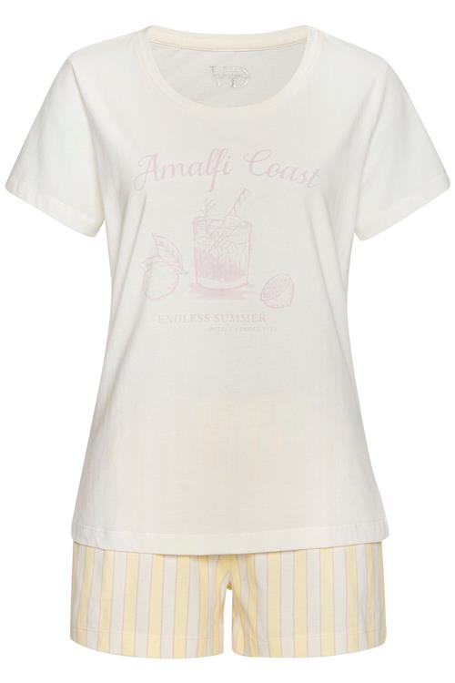 VIVANCE Pyjamas  gul / lyserød / uldhvid
