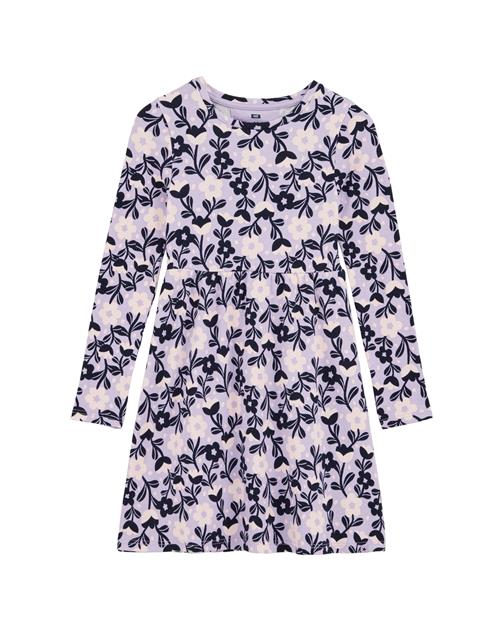 Se WE Fashion Kjole  creme / navy / lilla ved About You