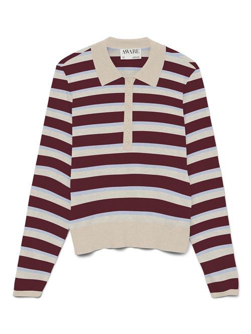 VERO MODA Pullover  creme / lyseblå / carminrød