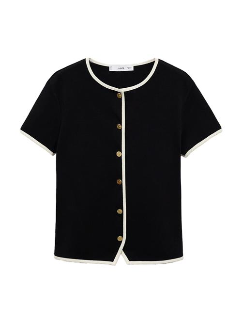 MANGO Cardigan 'PORTBI'  sort / hvid