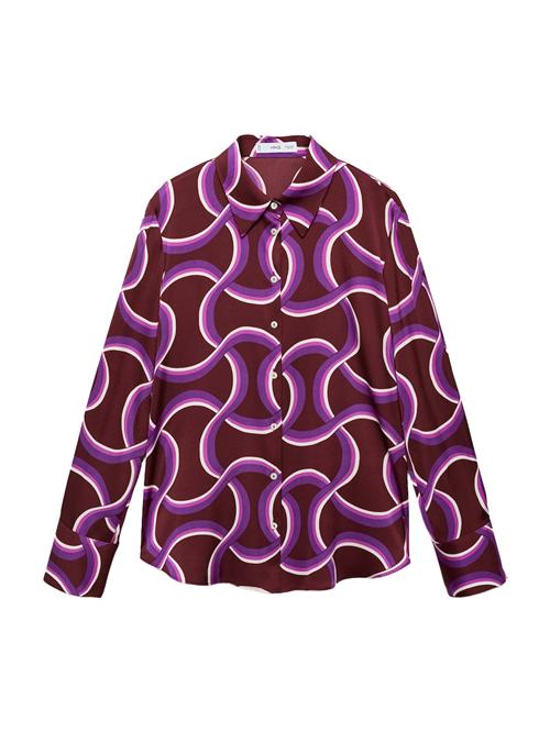MANGO Bluse 'IDEALE'  lilla / orkidee / vinrød / hvid