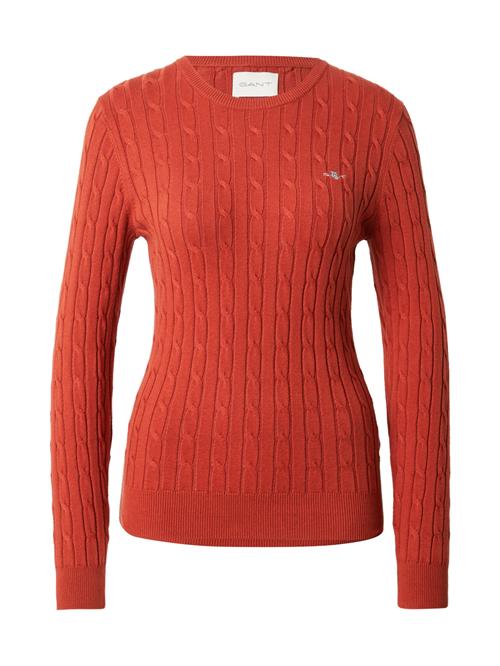 GANT Pullover  lysegrå / orangerød
