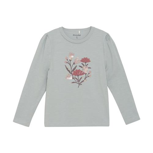 Minymo Langærmet T-shirt Puritan Gray  92 cm    92 cm  kvinde