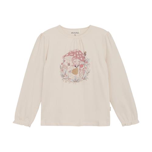 Minymo GOTS Langærmet T-shirt Sandshell  98 cm    98 cm  kvinde