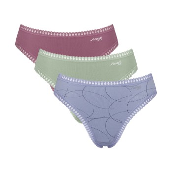 Sloggi Trusser 3P GO Crush High Leg Briefs Flerfarvet-2 bomuld X-Large Dame