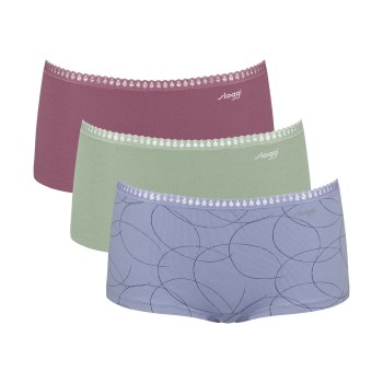 Sloggi Trusser 3P GO Crush Hipster Shorts Flerfarvet-2 bomuld Small Dame