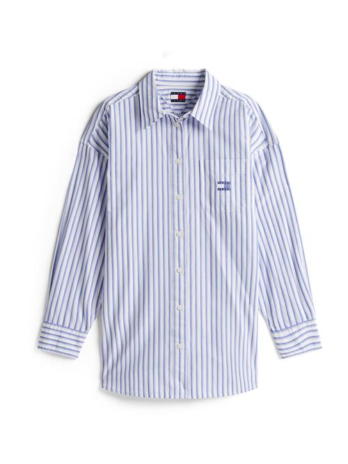 Tommy Jeans Bluse  blå / dueblå / hvid