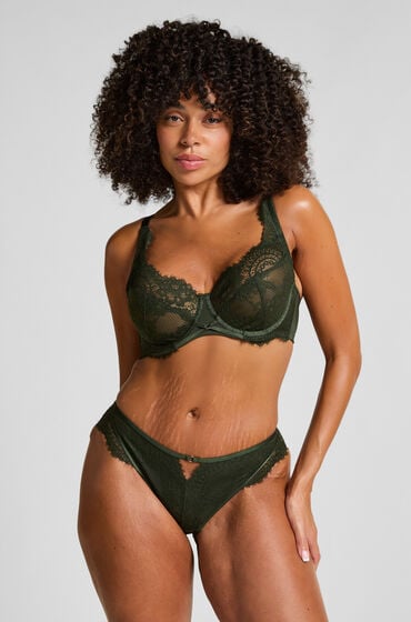 Hunkemöller Amara brasiliansk trusse grøn