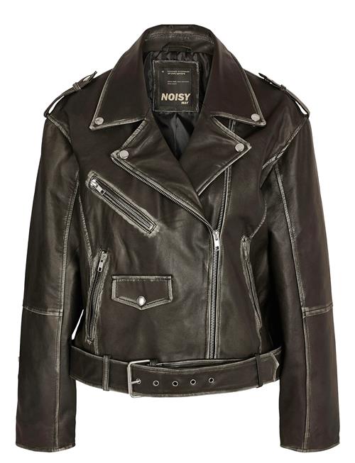 Nmnoel L/S Over Leather Biker Jacket NOISY MAY Black