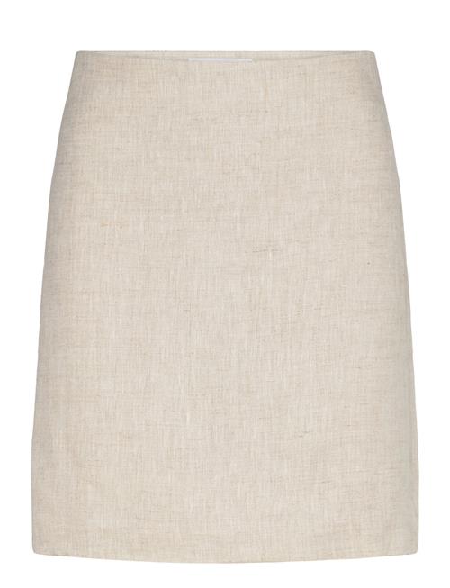 100 Linen Skirt Mango Cream