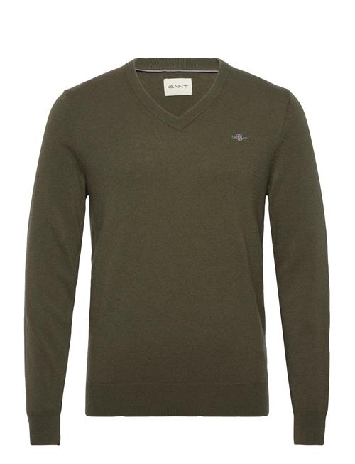 Lambswool Blend V-Neck GANT Green