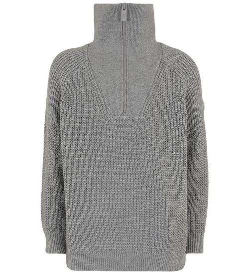 Emporio Armani Bluse m. Lynlås - Strik - Gråmeleret