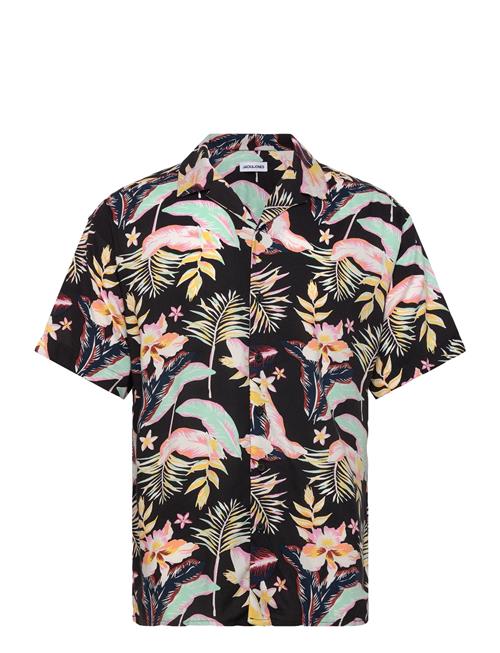 Jack & Jones Jjjeff Floral Aop Resort Shirt Ss Jack & J S Black