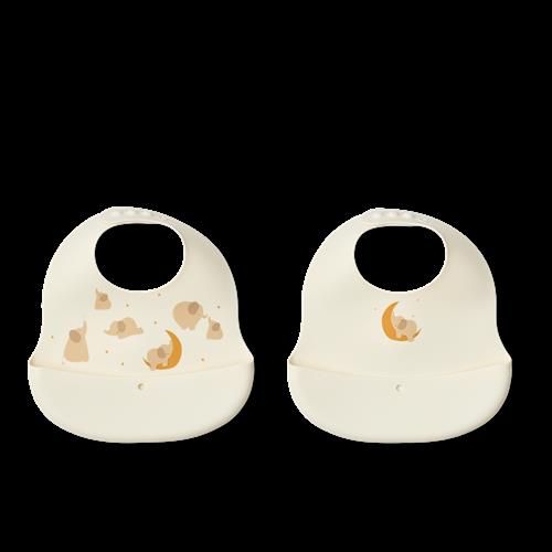 Liewood Ember Trykt Hagesmæk 2-pak Creme De La Creme  Creme De La Creme One Size  Creme  One Size  Unisex