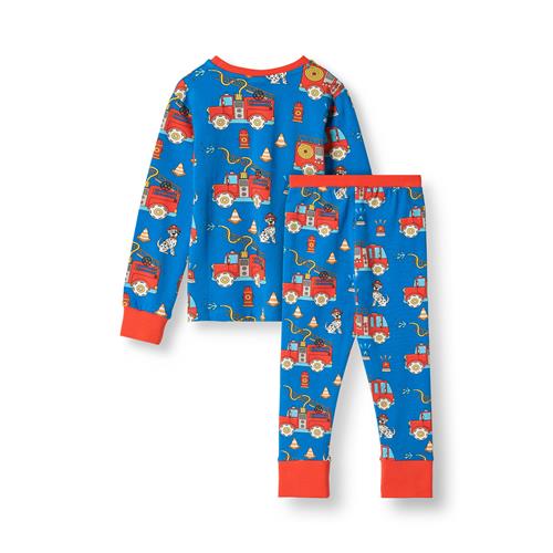 Småfolk Jubilee With Fire Truck Nattøjssæt Brilliant Blue  Brilliant blue-1-2 Y  Blå  1-2 år  mand