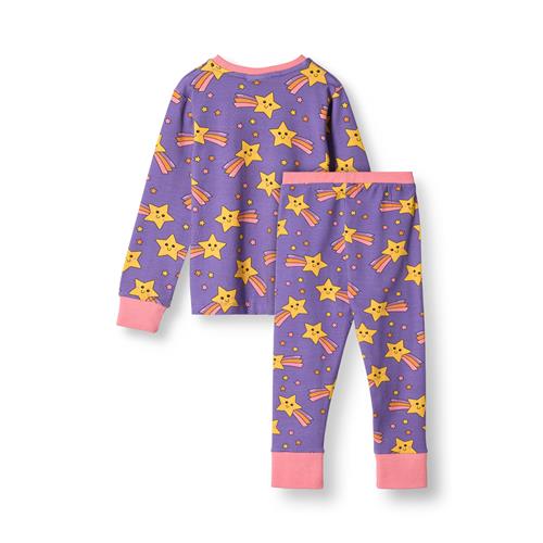 Småfolk Jubilee With Shooting Stars Nattøjssæt Royal Purple  Royal purple-1-2 Y  Lilla  1-2 år  kvinde