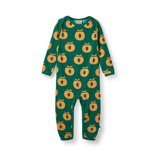 Småfolk Ulm Long-Sleeved Baby Suit with Apples Cedar tree Cedar tree-68 cm  Grøn  68 cm  mand