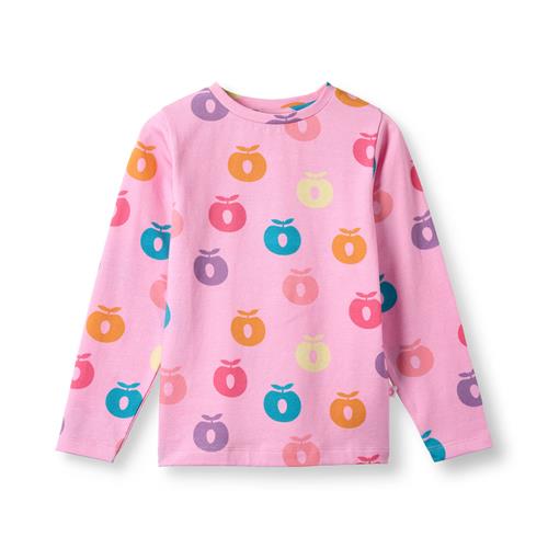 Småfolk Gala With Apples Langærmet T-shirt Pink Lilac  Pink lilac-1-2 Y  Lyserød  1-2 år  kvinde