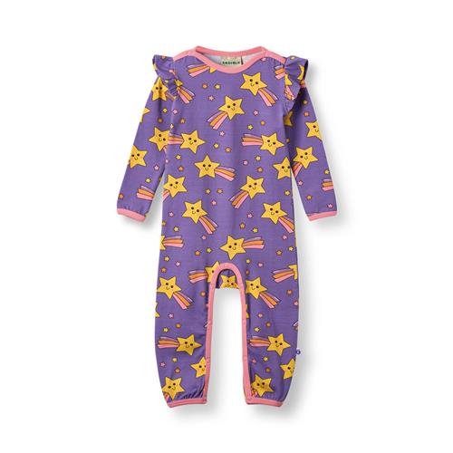 Småfolk Reegnt With Shooting Star Langærmet Babydragt Royal Purple  Royal purple-80 cm  Lilla  80 cm  kvinde