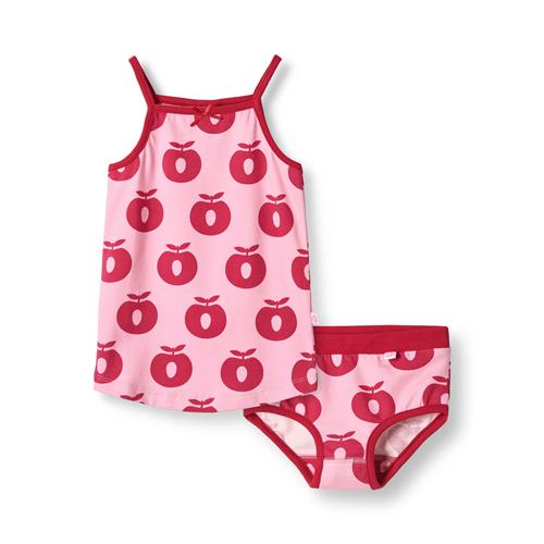Småfolk Elstar Underwear Set with Apples Pink lilac Pink lilac-2-3 Y  Lyserød  2-3 år