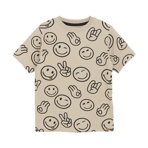 Minymo GOTS T-shirt Aop Oxford Tan  134 cm    134 cm  mand