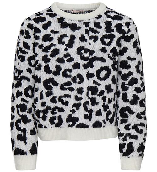 Kids Only Bluse - Strik - KogDora - Birch/Black Leo