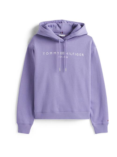 Se TOMMY HILFIGER Sweatshirt  lilla / hvid ved About You