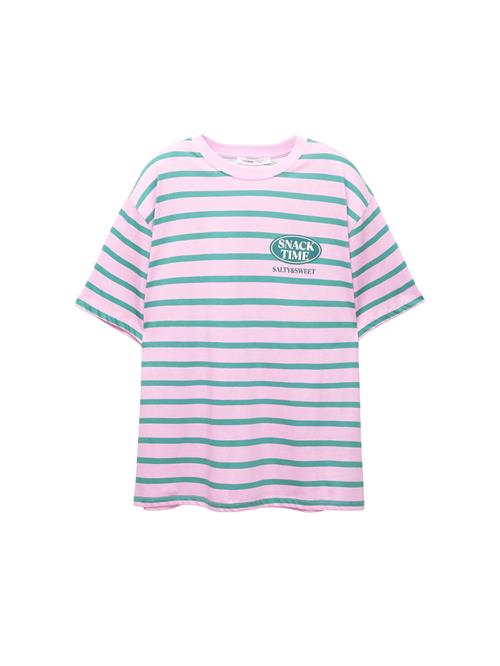 Pull&Bear Shirts 'TACOS'  pueblo / jade / gran / blomme