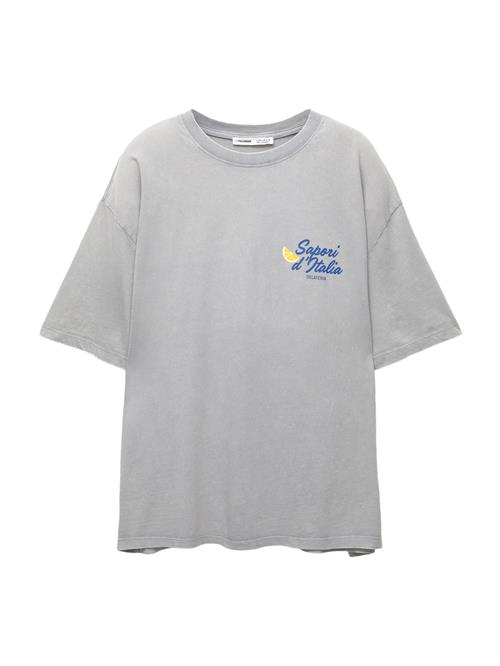 Pull&Bear Shirts 'HELADO LIMON'  blå / lysegrå / mørkeorange / hvid