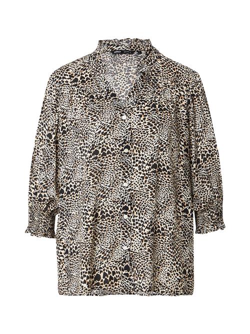 ONLY Bluse 'ONLRAYA'  brun / sort / hvid