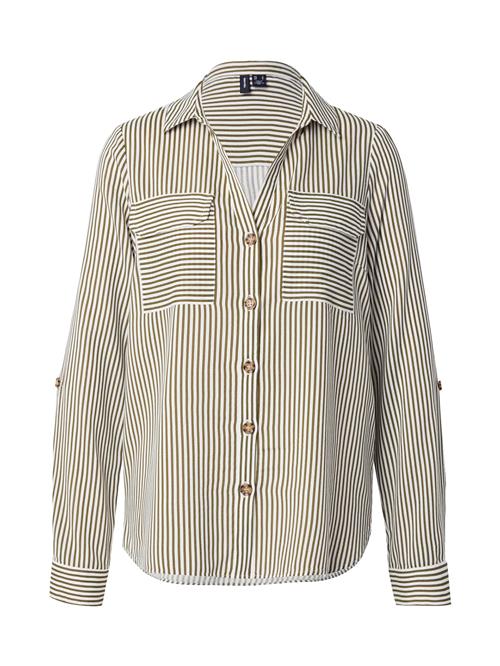 VERO MODA Bluse 'VMBUMPY'  oliven / hvid