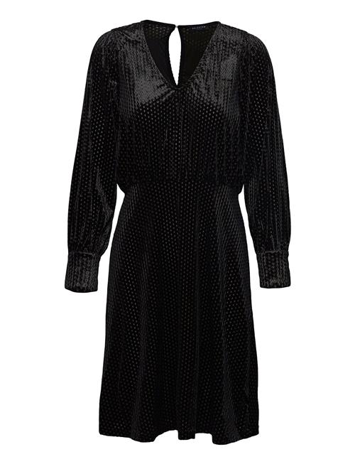 Slfvaria Ls Short Dress Ex Selected Black