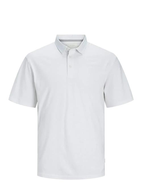 Jack & Jones Jprcc Soft Linen Blend Ss Polo Jack & J S White