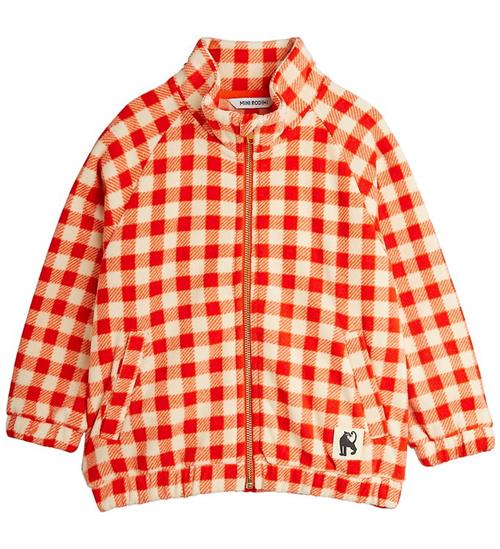 Mini Rodini Fleecejakke - Gingham - Rød