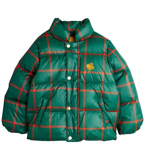 Mini Rodini Jakke - Plaid Citypuffer - Grøn