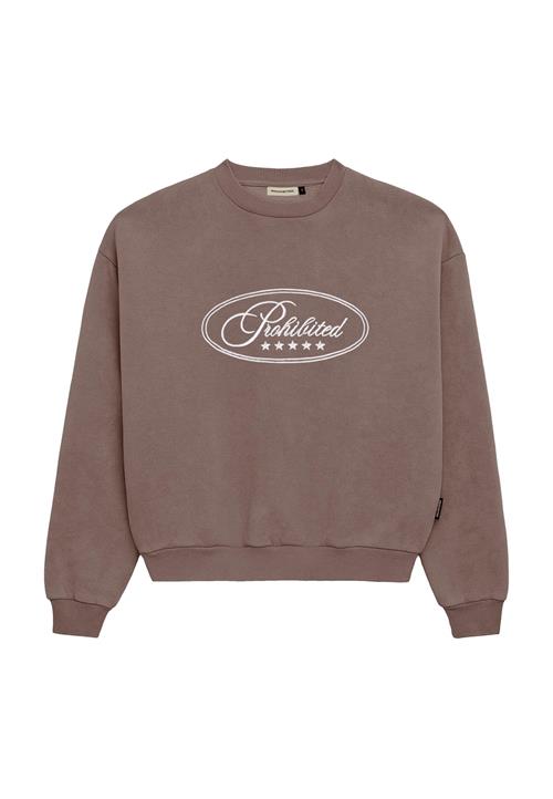Prohibited Sweatshirt 'Five-Star'  mørkegrå / hvid