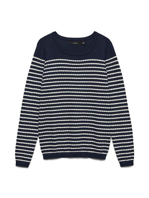 VERO MODA Pullover 'VMCARE'  blå / hvid
